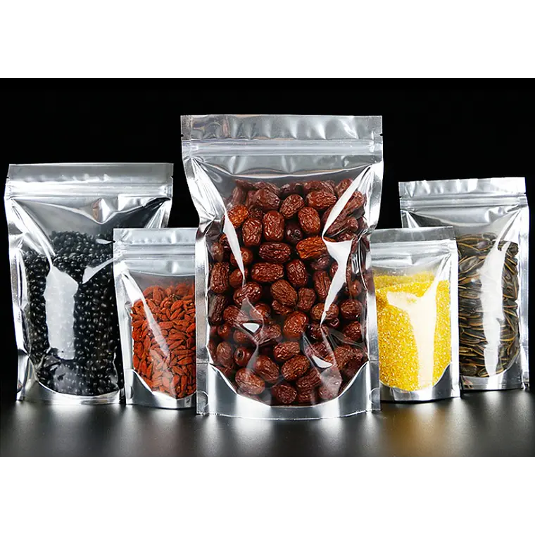 8 Muestras Bolsas Doypack Aluminio Full Ventana 1