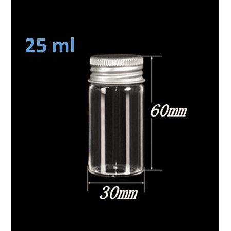 12 Frascos 30x60 mm Tapa rosca 25 ml