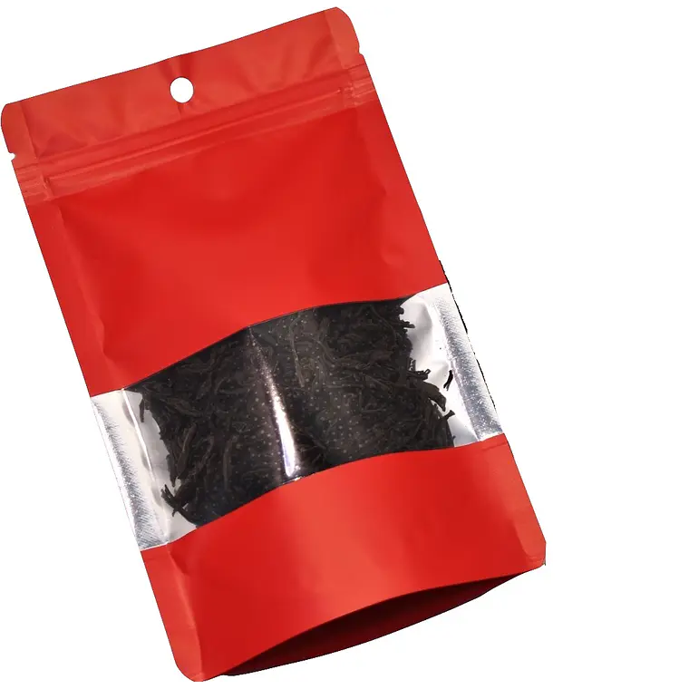 50 Bolsas 12x20x4 Doypack Aluminio Rojo  3