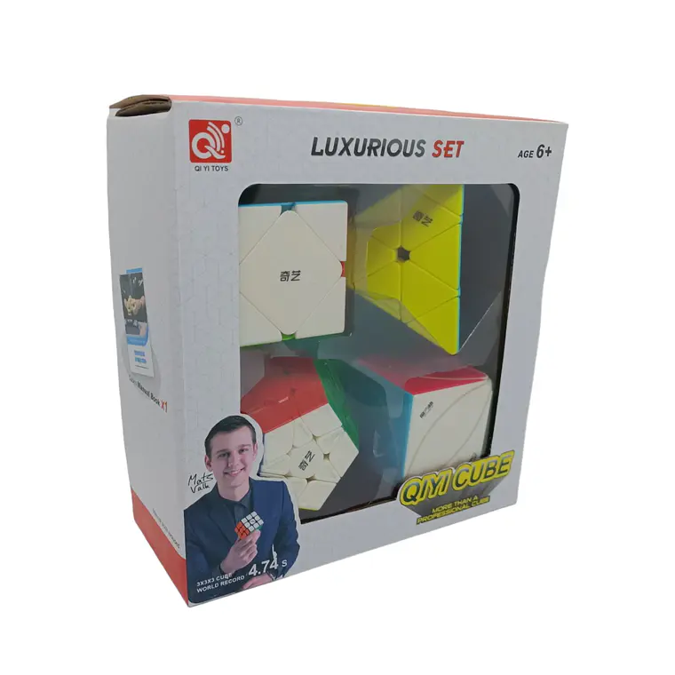 Set Qiyi 4 Cubos Original #1 Stickerless 1
