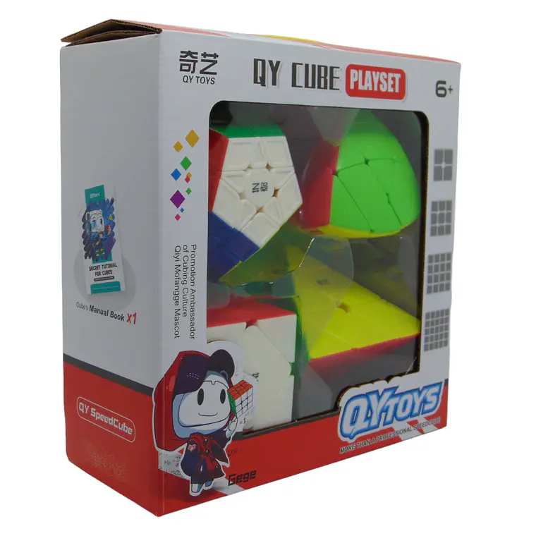 Set Qiyi 4 Cubos Original #2 Stickerless 2