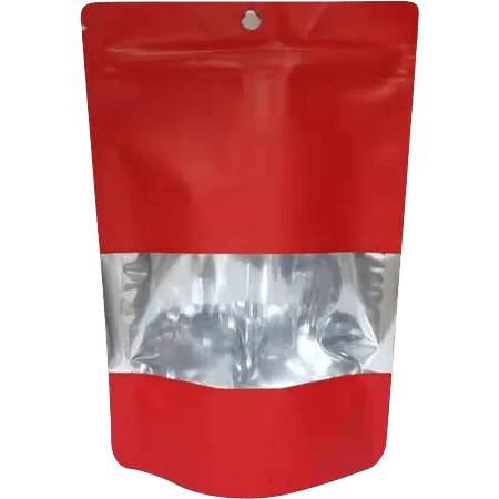 50 Bolsas 12x20x4 Doypack Aluminio Rojo / 14726