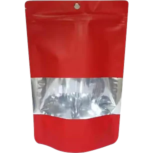 50 Bolsas 15x22x4 Doypack Aluminio Rojo