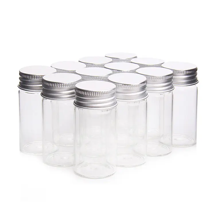 12 Frascos 30x50 mm Tapa rosca 20 ml 2