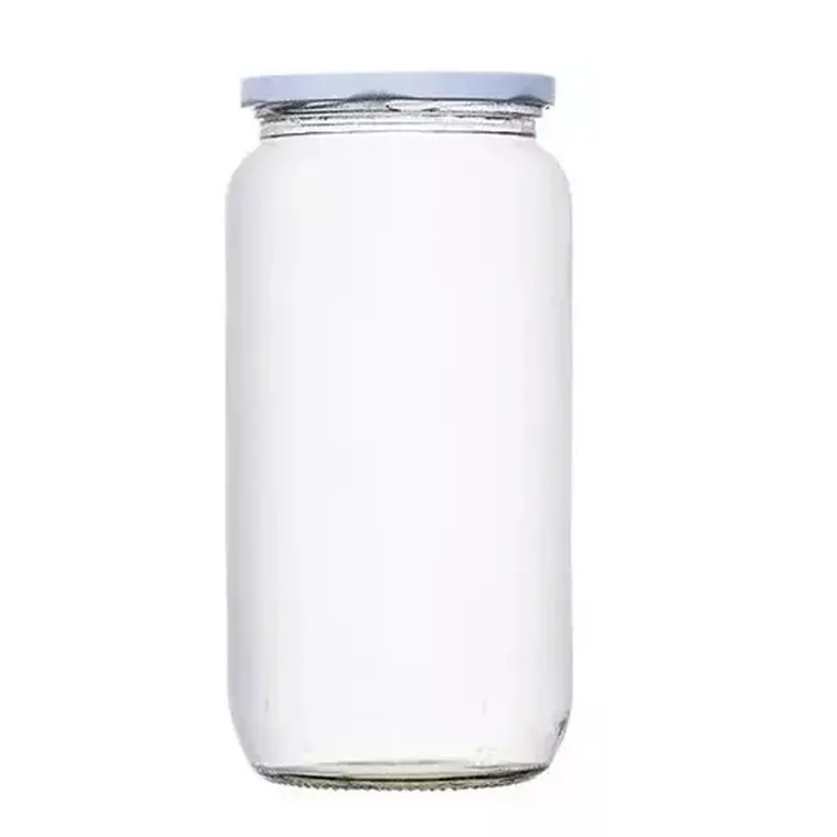 Frasco Conservero 1000 ml Vidrio Tapa Blanca Metálica 2