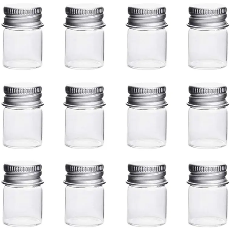 12 Frascos Vidrio 22x40 mm Tapa Rosca 7 ml 1