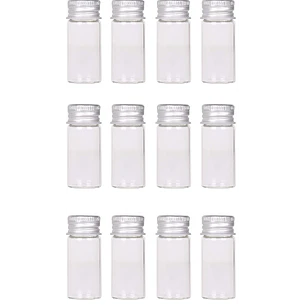 12 Frascos Vidrio 22x50 mm Tapa Rosca 10 ml