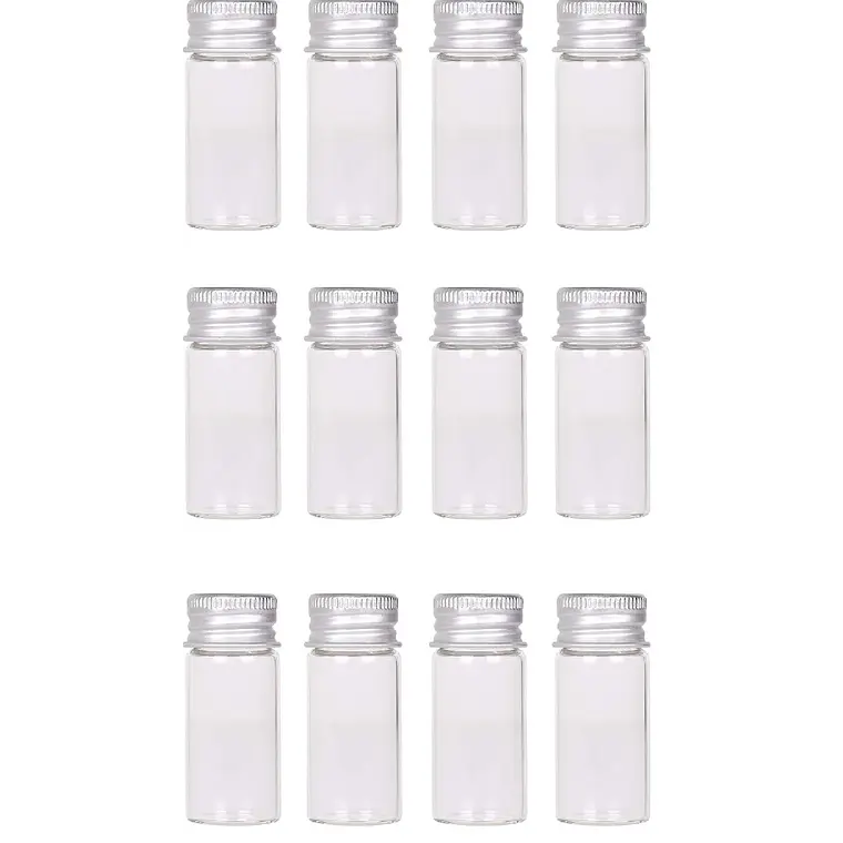 12 Frascos Vidrio 22x50 mm Tapa Rosca 10 ml 1
