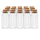 12 Mini Frascos 22x40 mm Vidrio Corcho 7 ml - Miniatura 1