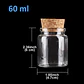 6 Frascos Vidrio Corcho 47x60 mm  60 ml - Miniatura 2