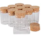 60 Frascos 22x40 mm 7 ml De Vidrio Liso Con Corcho - Miniatura 1