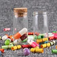 60 Frascos 22x50 mm 10 ml De Vidrio Liso Con Corcho - Miniatura 4