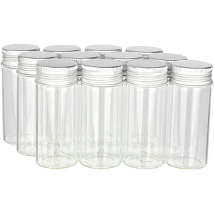 12 Frascos 30x70 mm Tapa rosca 30 ml
