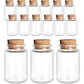 12 Mini Frascos 30x50 mm Vidrio Corcho 20 ml - Miniatura 1