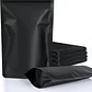 50 Bolsas 14x20x4 Cm De Aluminio Negro Mate Sin Ventana - Miniatura 1