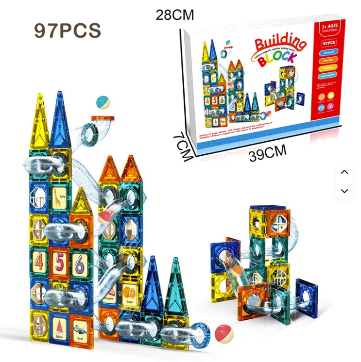 Set 97 Bloques Magneticos Didácticos