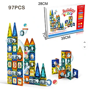 Set 97 Bloques Magneticos Didácticos