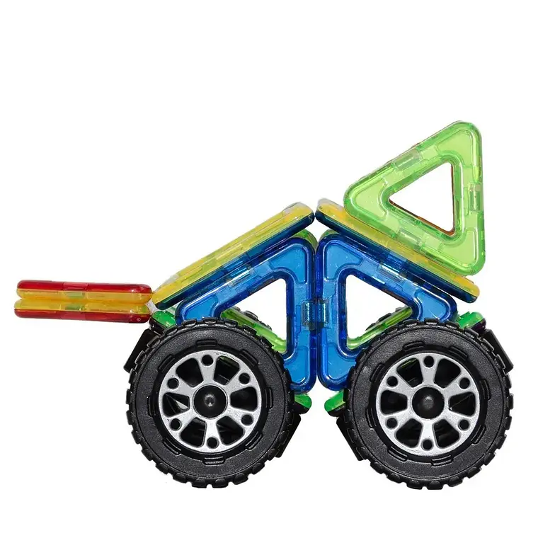 Set Auto 18 Piezas Magnético Bloque De Construcción 5
