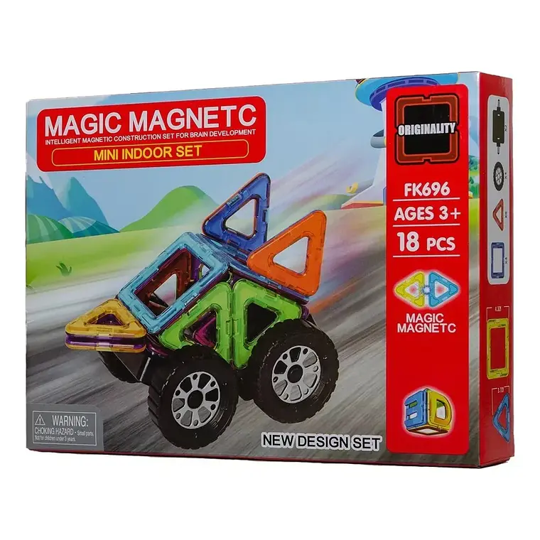 Set Auto 18 Piezas Magnético Bloque De Construcción 1