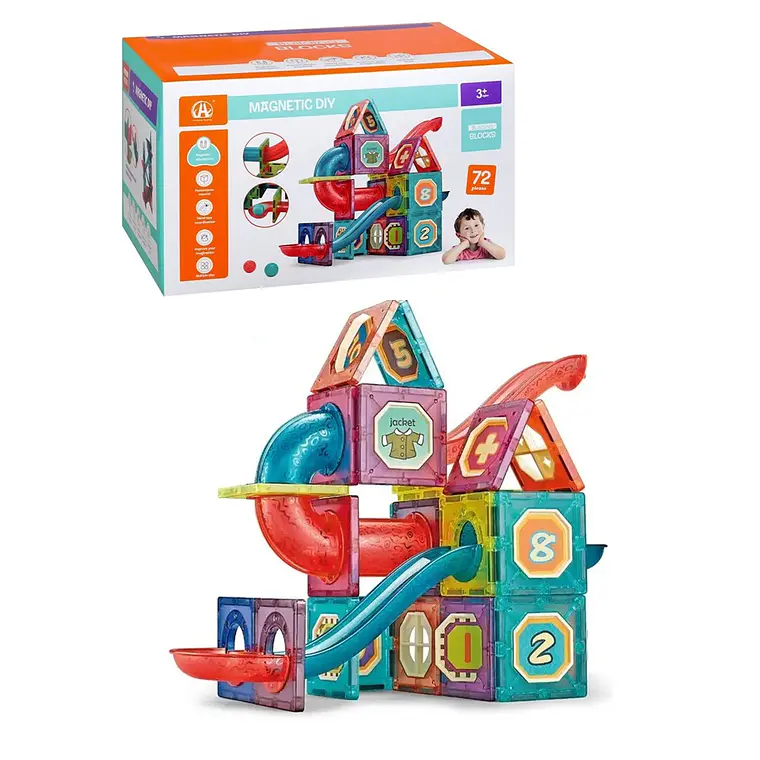 Set 72 Bloques Magnéticos Tobogán 1