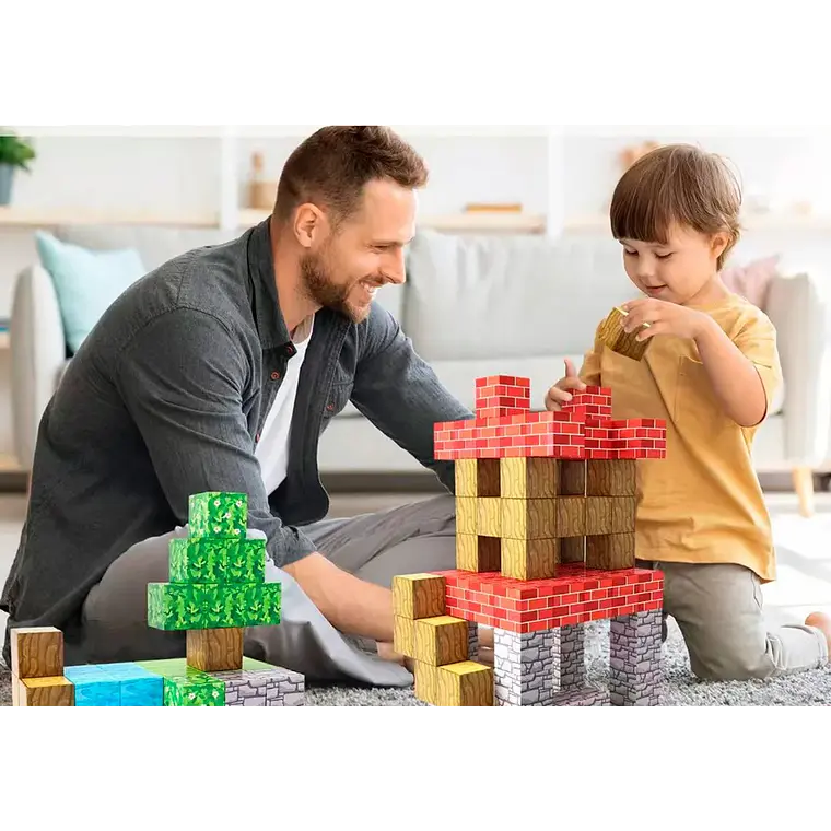 Set 85 Bloques De Construcción Magnéticos Minecraft 4