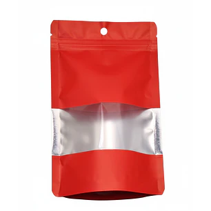 50 Bolsas 12x20x4 Doypack Aluminio Rojo 