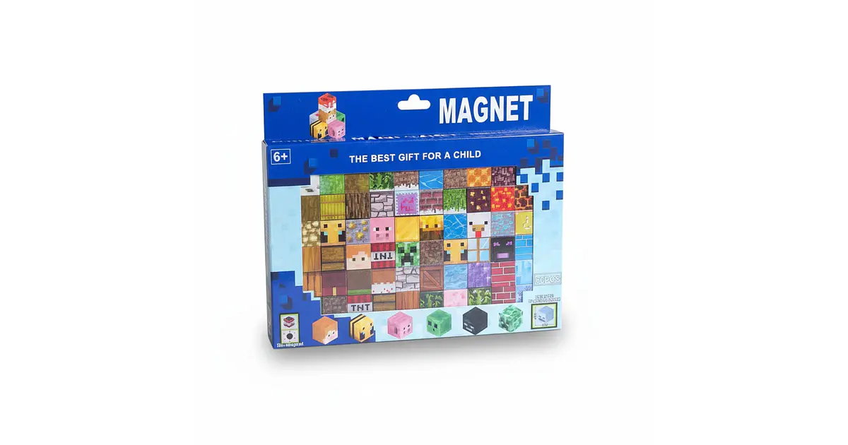 Set 60 bloques Minecraft Magnéticos Pixeleados