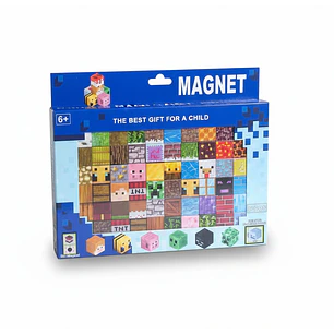 Set 60 Bloques Minecraft Magnéticos Pixeleados