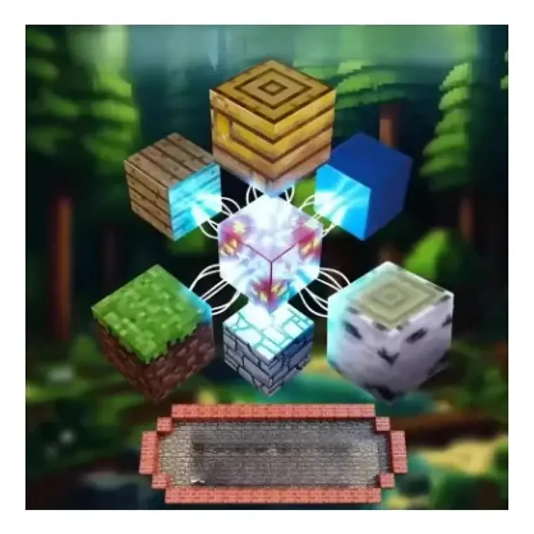 Set 60 Bloques Minecraft Magnéticos Pixeleados 3