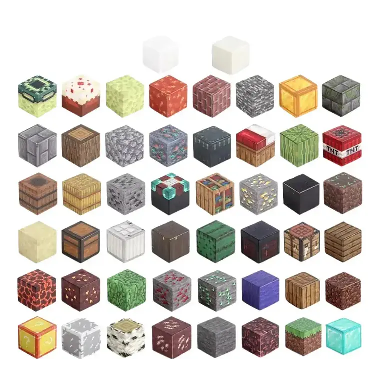 Set 60 Bloques Minecraft Magnéticos Pixeleados 2