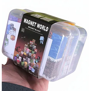 Set 96 Bloques Minecraft Magnéticos En Caja Organizadora