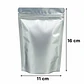 50 Bolsas Doypack Aluminio 11x16x3 Cm Cierre Hermético - Miniatura 2