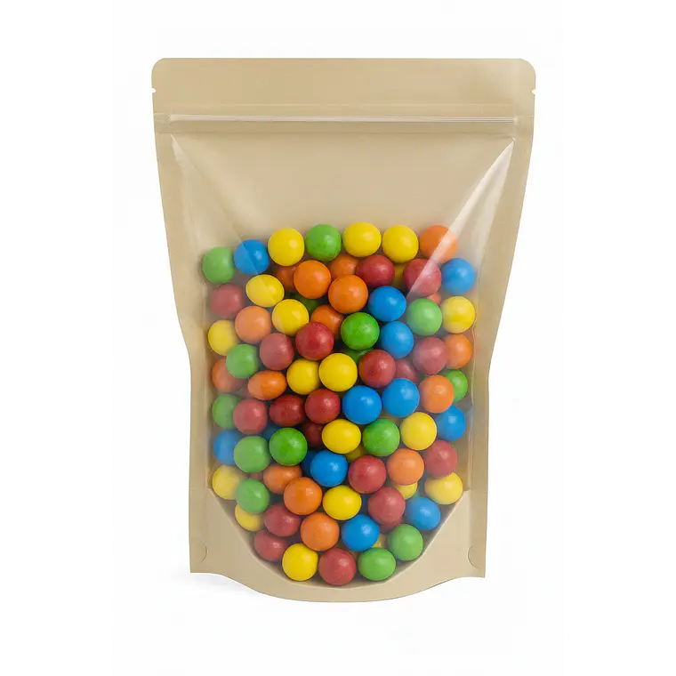 50 Bolsas kraft 12x20x4 cm full ventana 5