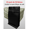 Embalaje 1200 bolsas para 250 grs de café Aluminio Negro