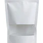 50 Bolsas Kraft 12x20x4 cm Blanco cierre hermético - Miniatura 1