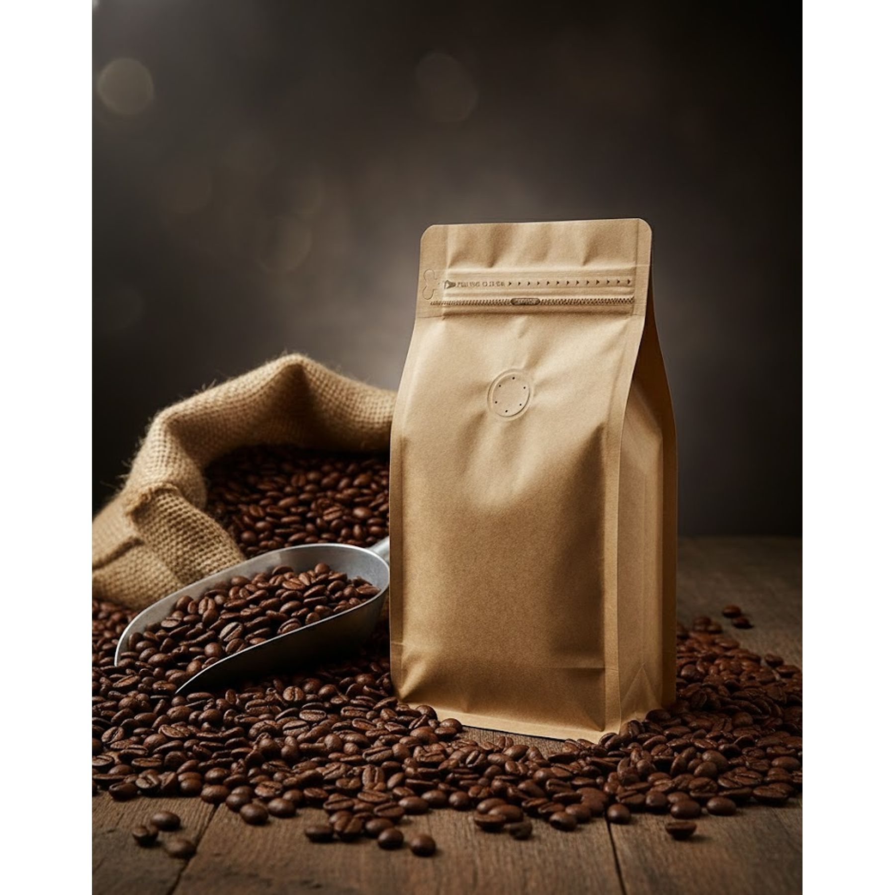 50 Bolsas 9x18x5 cm Kraft con Aluminio y Válvula