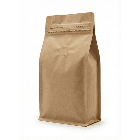 50 Bolsas 9x18x5 cm Kraft con Aluminio y Válvula