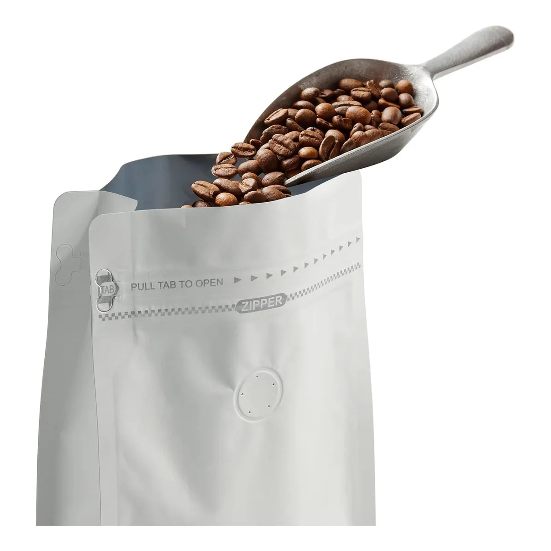 Embalaje 900 bolsas para 1000 grs de cafe Aluminio Blanco