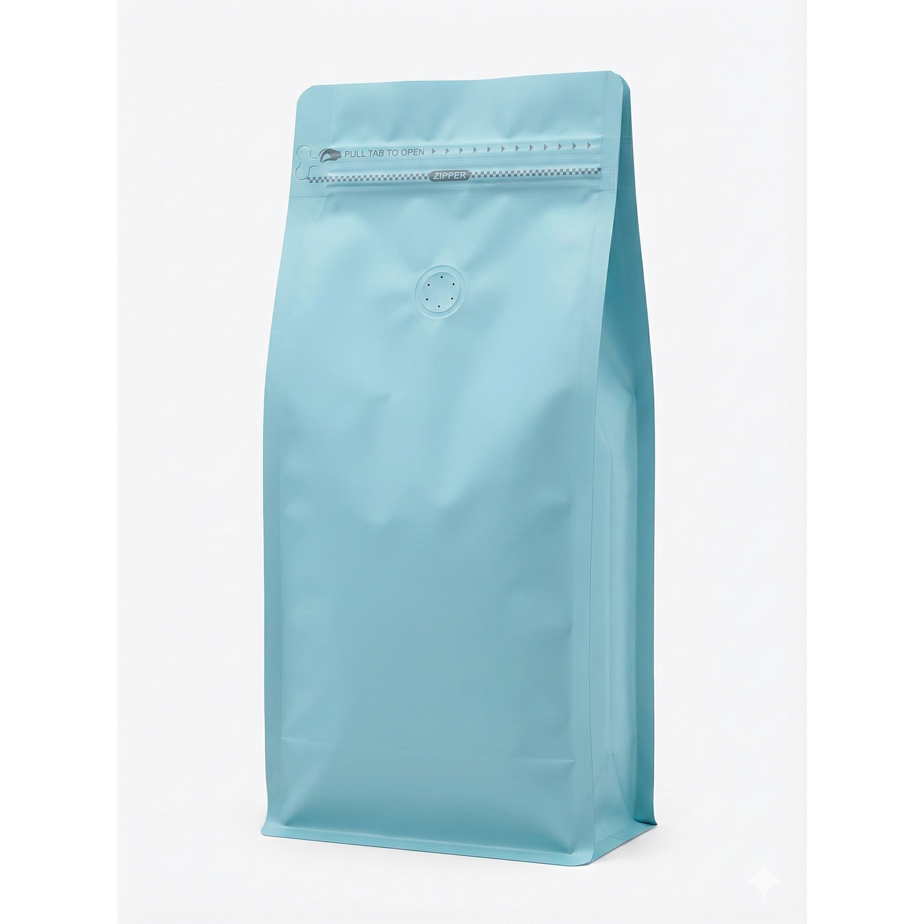 50 Bolsas 15x32x9,5 cm Aluminio Celeste con Válvula 