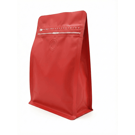 50 Bolsas 13x20x7 cm Aluminio Rojo con Válvula