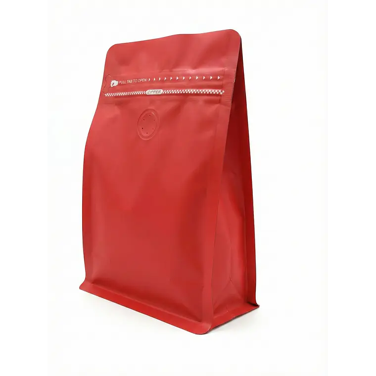 50 Bolsas 13x20x7 cm Aluminio Rojo con Válvula 1