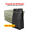 Embalaje 1200 bolsas para 250 grs de café Aluminio Negro