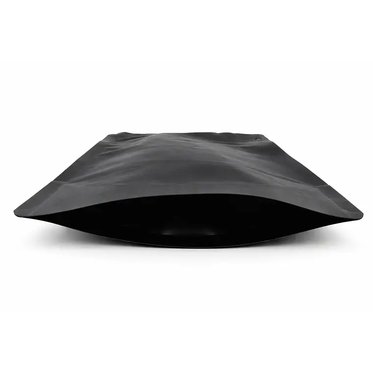 50 Bolsas Doypack 13x21x4 cm Aluminio Negro con Válvula  3