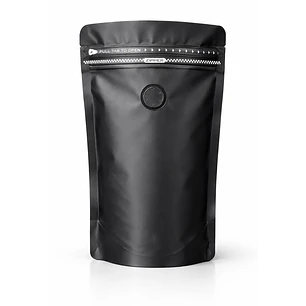 50 Bolsas Doypack 13x21x4 cm Aluminio Negro con Válvula 