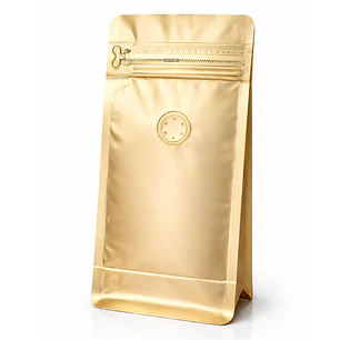 50 Bolsas 9x18x5 cm Aluminio Dorado con Válvula 