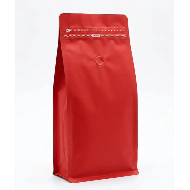 50 Bolsas 15x32x9,5 cm Aluminio Rojo con Válvula  1
