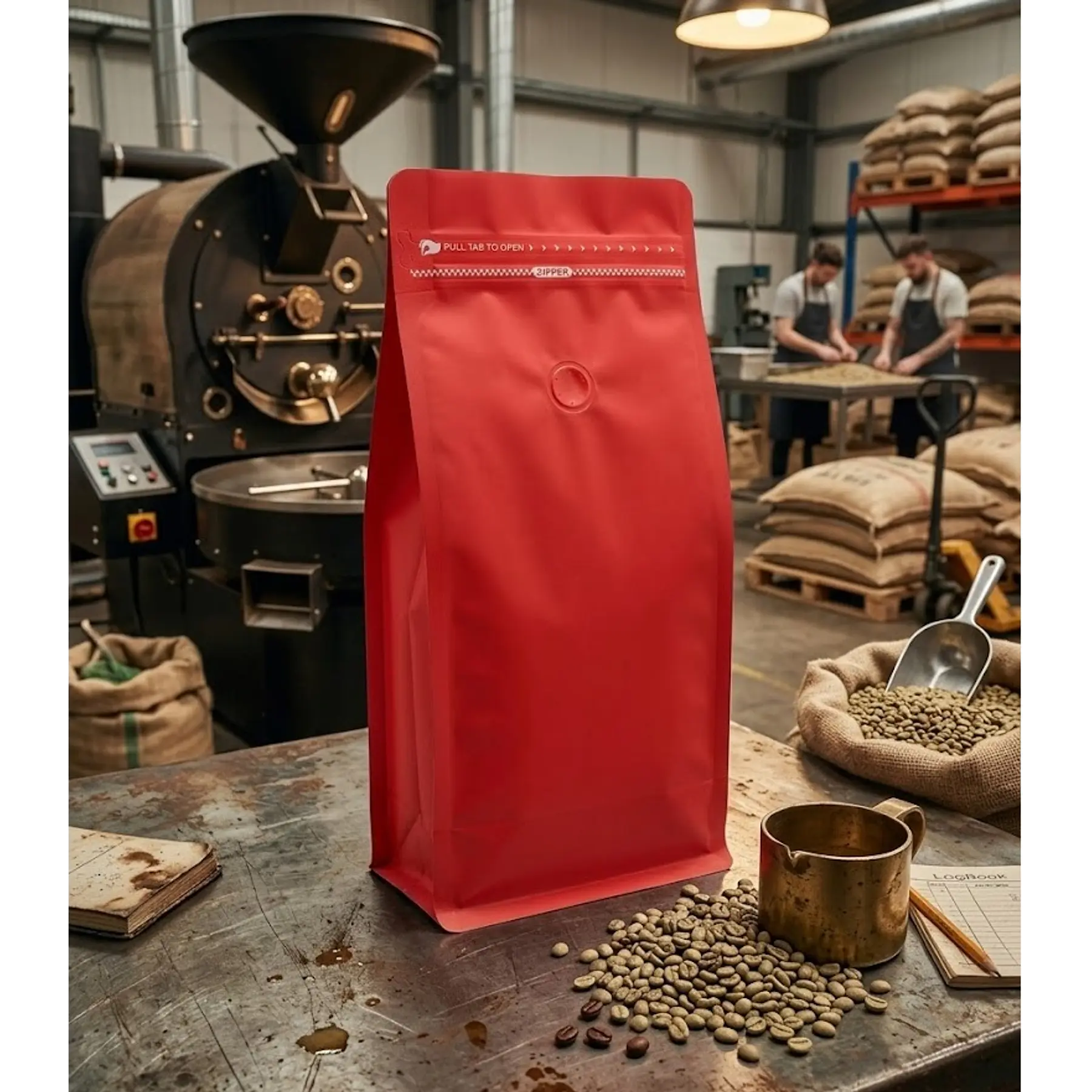 25 Bolsas 15x32x9,5 cm Aluminio Rojo con Válvula 