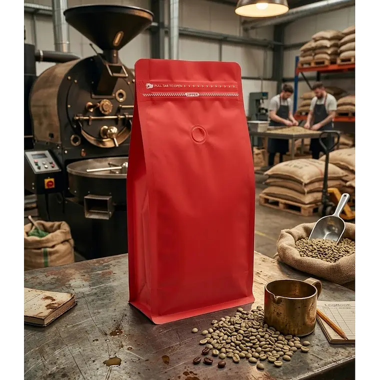 25 Bolsas 15x32x9,5 cm Aluminio Rojo con Válvula  3