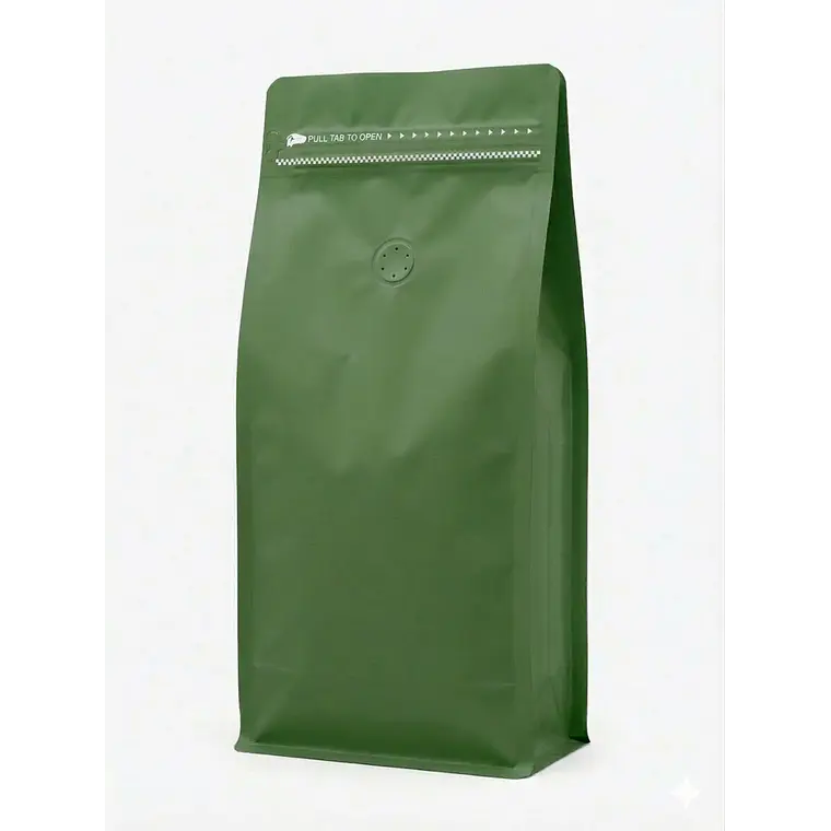 25 Bolsas 15x32x9,5 cm Aluminio Verde con Válvula 1