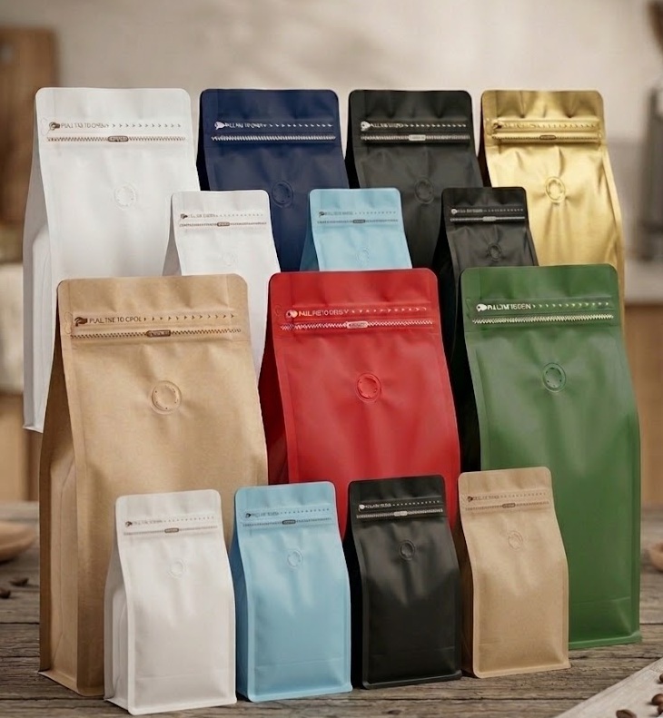 Muestras Bolsas para Café de Aluminio Colores